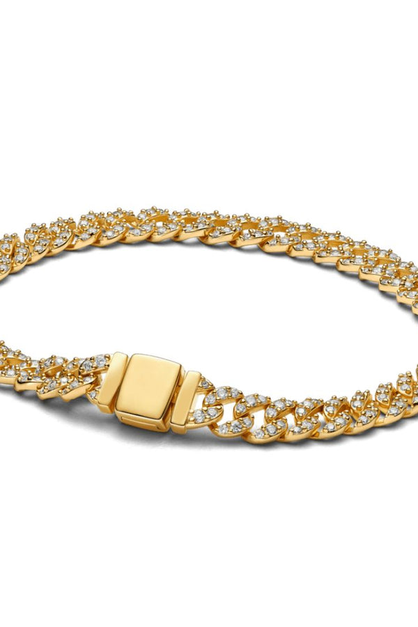 Daisy - Gold Moissanite Cuban Bracelet
