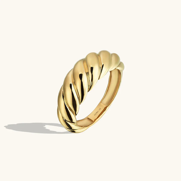 White Gold Croissant Ring