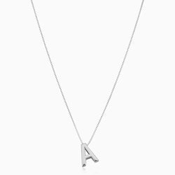 Initial Necklace in White Gold - Love Letter Design