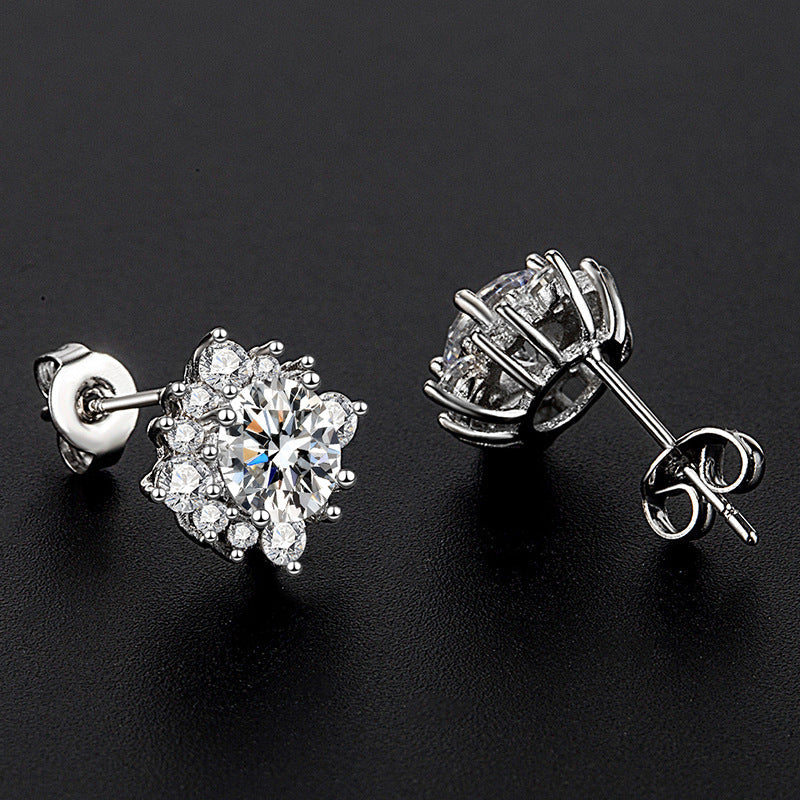 Luna - Glow White Gold Earrings