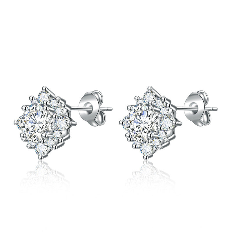 Luna - Glow White Gold Earrings
