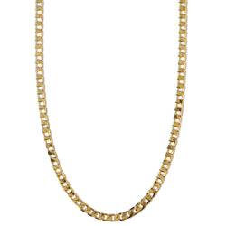 Carla - Gold Flat Link Curb Chain Necklace