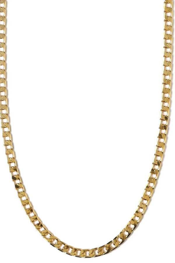 Carla - Gold Flat Link Curb Chain Necklace