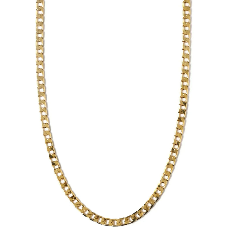 Carla - Gold Flat Link Curb Chain Necklace