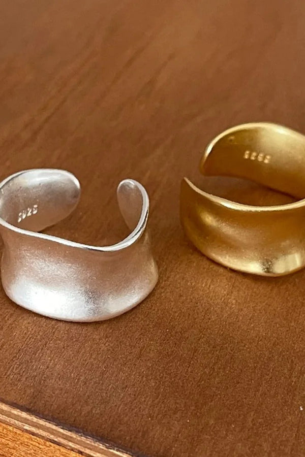 Bohemian Asymmetrical Gold and Silver Rings