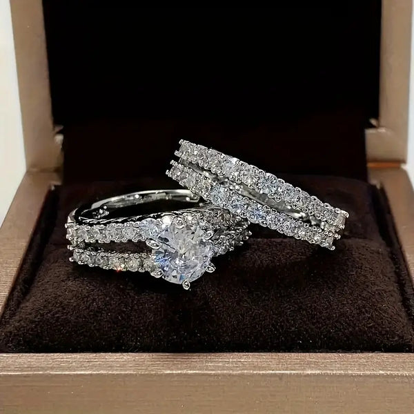 Bethany - Gold Eternal Radiance Ring Set