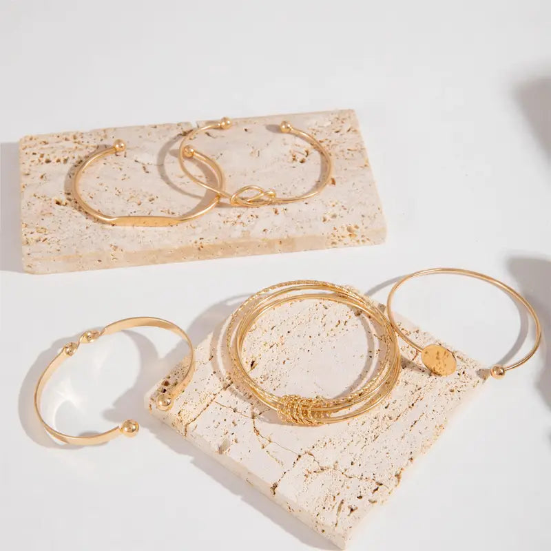 Gold Knotted Elegance Bracelet Collection