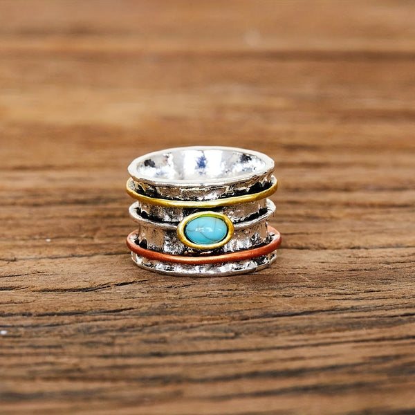 Vintage Bohemian Turquoise Ring