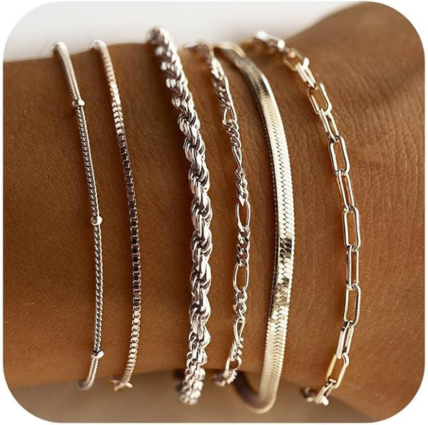 Isabella Vernetta White Gold Bracelet Set