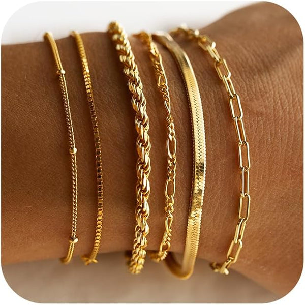 Ava - Gold Isabella Vernetta Bracelet Set