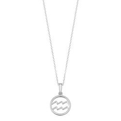 White Gold Zodiac Pendant Necklace