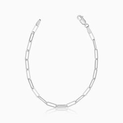 White Gold Venice Link Bracelet