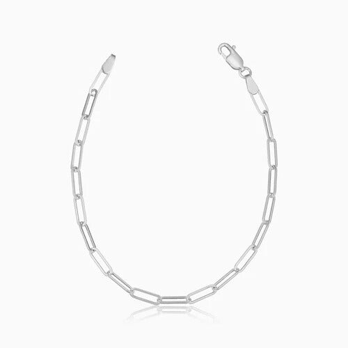White Gold Venice Link Bracelet