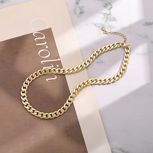 Abigail - Bold Gold Cuban Link Necklace