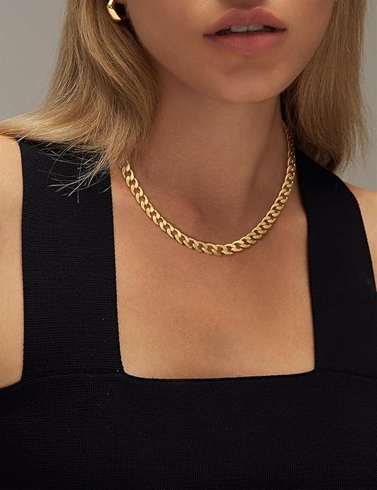 Abigail - Bold Gold Cuban Link Necklace