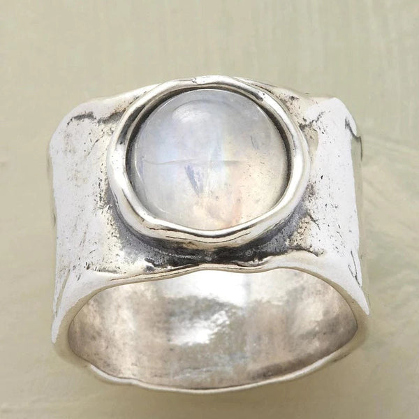 Dominique - Moonstone Silver Ring