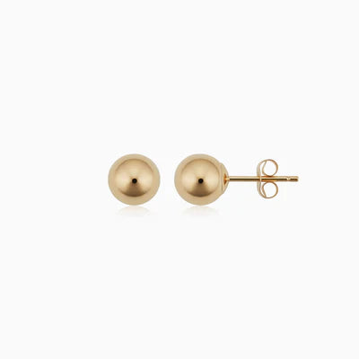 Gold Ball Stud Earrings