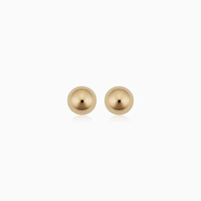 White Gold Ball Stud Earrings