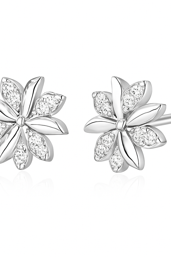 Camille -  Earrings in White Gold
