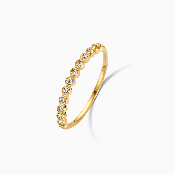White Gold Diamond Bubble Ring