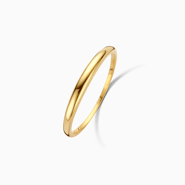 White Gold Slim Dome Ring