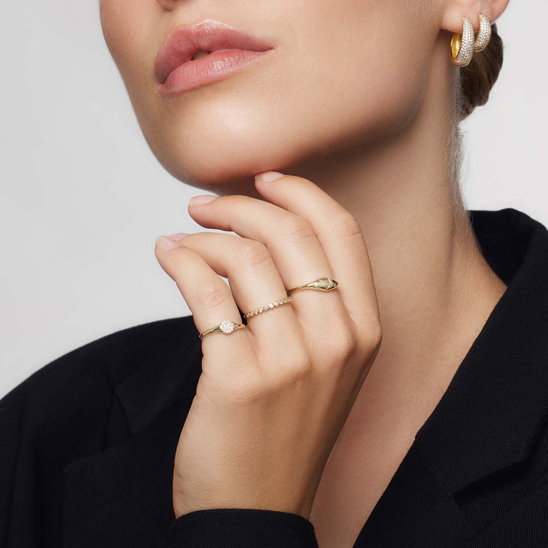 Gold Diamond Dome Ring