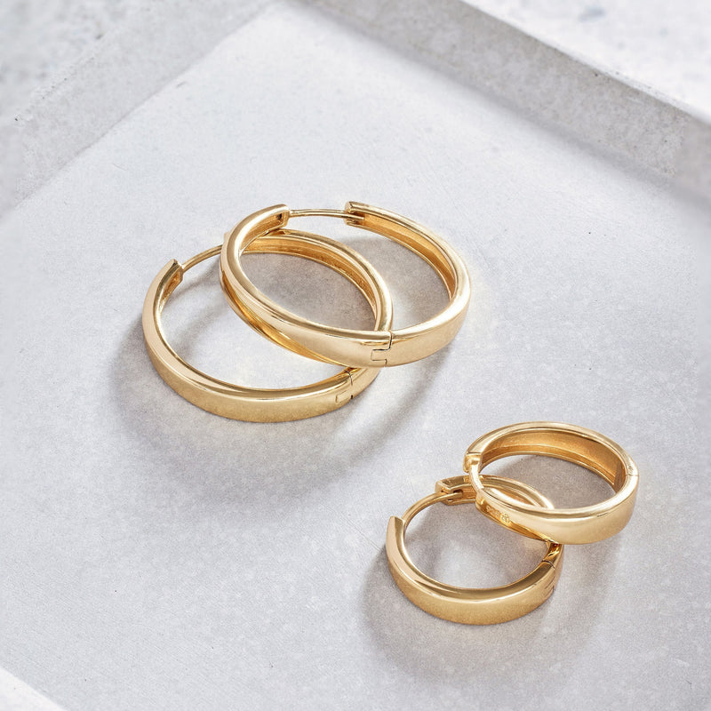 Gia Hoops Earrings | White Gold
