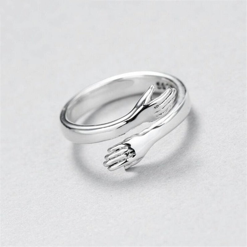 Flexible Silver Embrace Ring