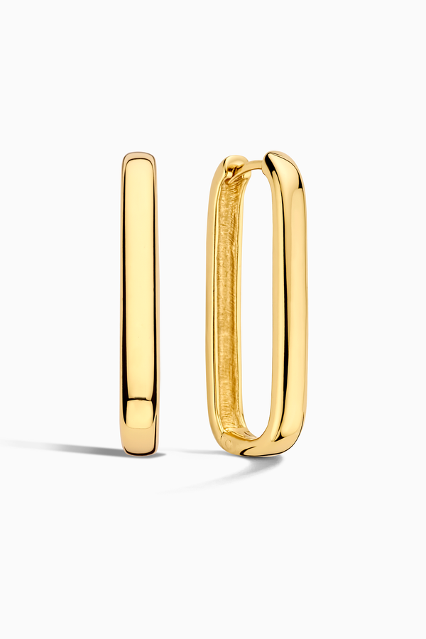 Diana - Gold Large Icon Pavé Hoop Earrings