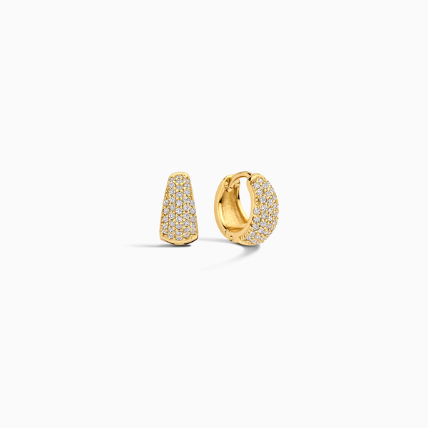 Jules Mini Hoop Earrings in White Gold