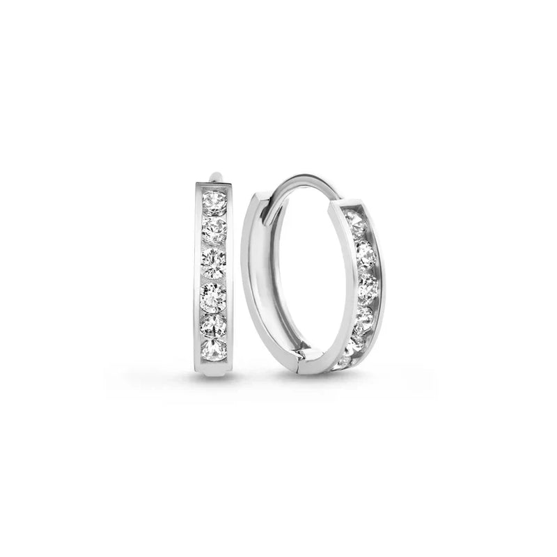 Dara Brillane White Gold Stone Earrings Set