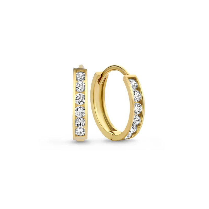 Dara - Brillane Gold Stone Earrings Set
