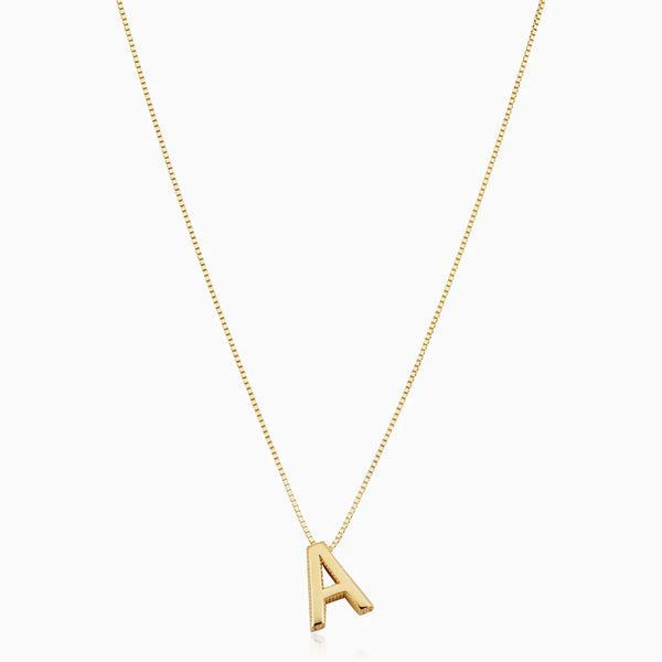 Initial Necklace in White Gold - Love Letter Design