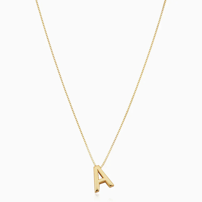 Initial Necklace in White Gold - Love Letter Design