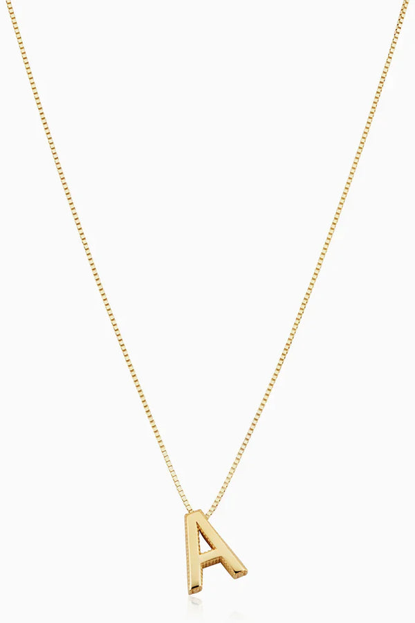 Ada - Gold Initial Necklace - Love Letter Design