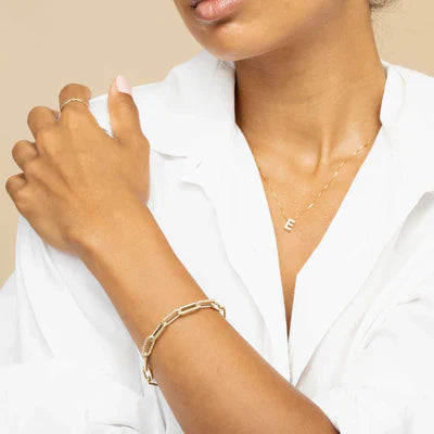 Ada - Gold Initial Necklace - Love Letter Design
