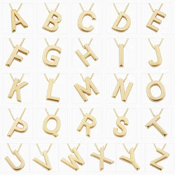 Ada - Gold Initial Necklace - Love Letter Design