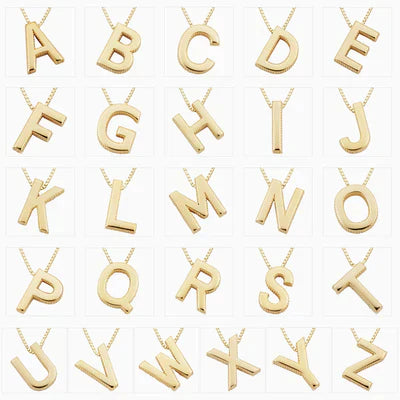 Ada - Gold Initial Necklace - Love Letter Design