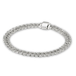 White Gold Moissanite Cuban Bracelet