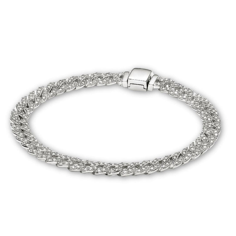 Daisy - Gold Moissanite Cuban Bracelet