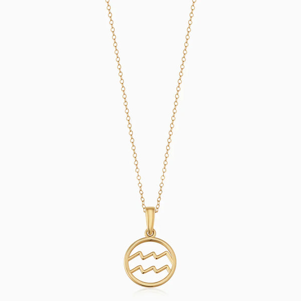 White Gold Zodiac Pendant Necklace