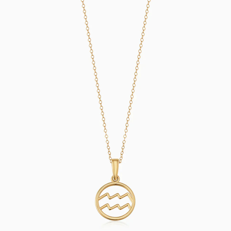 White Gold Zodiac Pendant Necklace