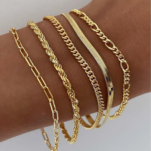 Ellis Renner White Gold Bracelet Set