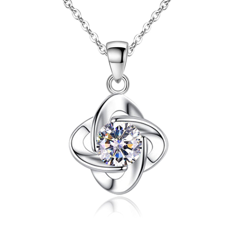 Mia - Seren Clover Loop Set in White Gold