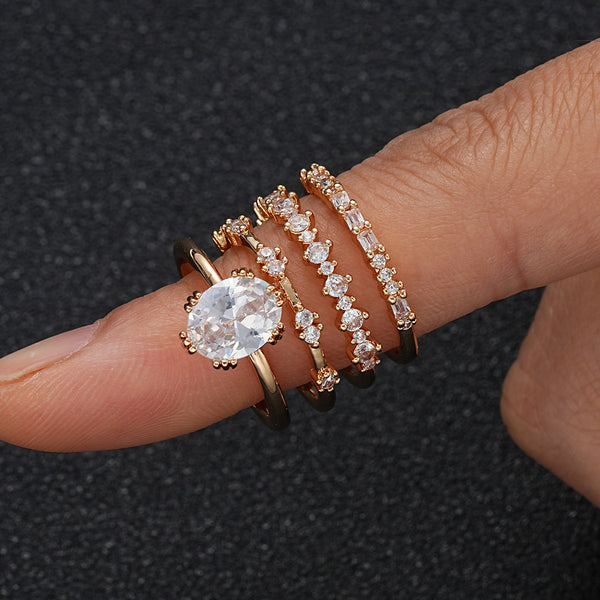 Emma - Gold Solène Viremont Ring Set