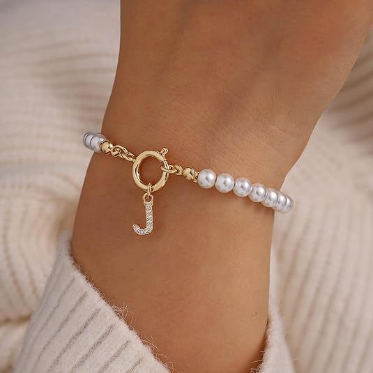 Gold Auden Initial Key Bracelet
