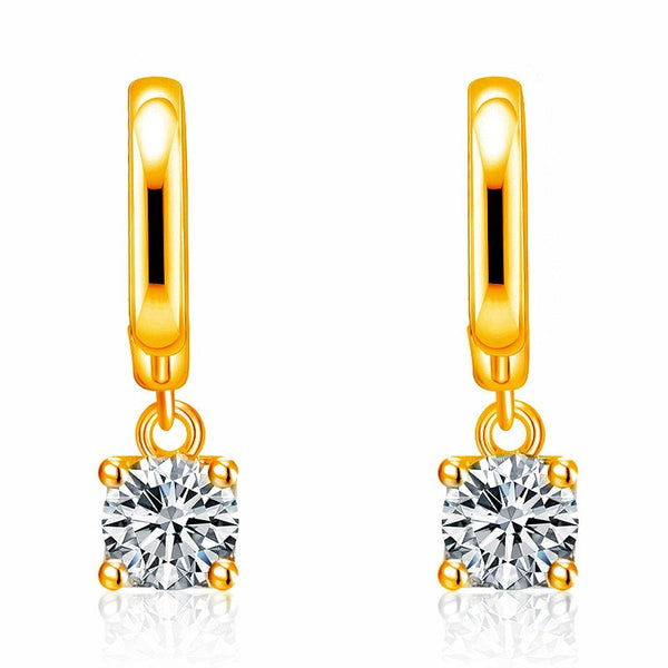 Aurora - Gold Square Drop Earrings