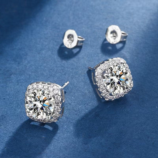 White Gold Iced Glamour Earrings