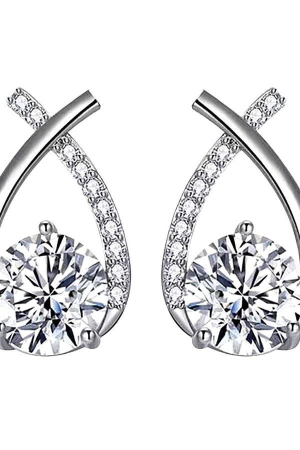Arielle White Gold Earrings