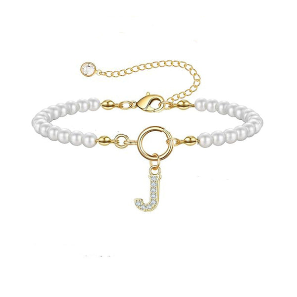 Gold Auden Initial Key Bracelet